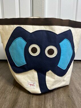 3 Sprouts Elephant Storage Bin Kids Toy Organizer